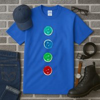 Four Groovy Buttons Blue Cat Funny Halloween Custom Tall T-Shirt