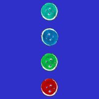 Four Groovy Buttons Blue Cat Funny Halloween Custom V-Neck T-Shirt