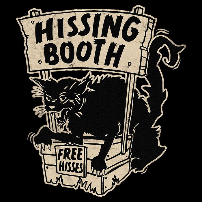 Funny Goth Black Cat Hissing Booth For Cat Moms & Cat Dads Sustainable Bucket Hat