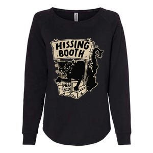 Funny Goth Black Cat Hissing Booth For Cat Moms & Cat Dads Womens California Wash Sweatshirt