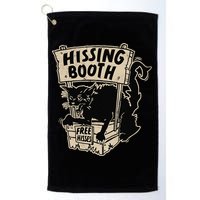 Funny Goth Black Cat Hissing Booth For Cat Moms & Cat Dads Golf Towel
