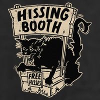 Funny Goth Black Cat Hissing Booth For Cat Moms & Cat Dads Golf Towel