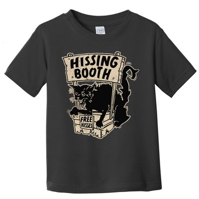 Funny Goth Black Cat Hissing Booth For Cat Moms & Cat Dads Toddler T-Shirt