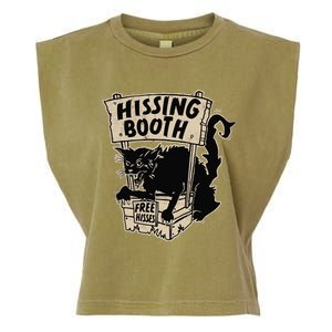 Funny Goth Black Cat Hissing Booth For Cat Moms & Cat Dads Garment-Dyed Women's Muscle Tee