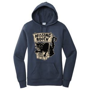 Funny Goth Black Cat Hissing Booth For Cat Moms & Cat Dads Women's Pullover Hoodie