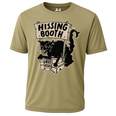 Funny Goth Black Cat Hissing Booth For Cat Moms & Cat Dads Performance Shirt