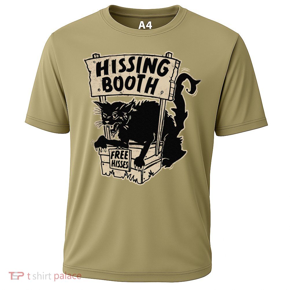 Funny Goth Black Cat Hissing Booth For Cat Moms & Cat Dads Performance Shirt