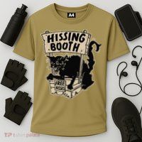 Funny Goth Black Cat Hissing Booth For Cat Moms & Cat Dads Performance Shirt
