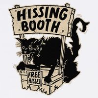Funny Goth Black Cat Hissing Booth For Cat Moms & Cat Dads Garment-Dyed Sweatshirt