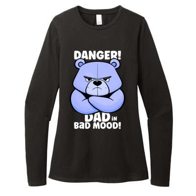 Funny Grumpy Bear Attention! Dad Is In A Bad Mood Great Gift Womens CVC Long Sleeve Shirt