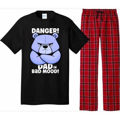 Funny Grumpy Bear Attention! Dad Is In A Bad Mood Great Gift Pajama Set