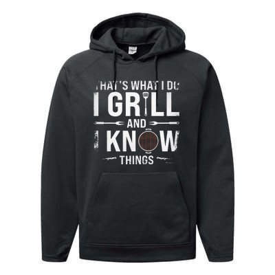 Funny Grilling BBQ Barbecue Smoking Meat Smoker Grill Lover Performance Fleece Hoodie