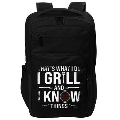 Funny Grilling BBQ Barbecue Smoking Meat Smoker Grill Lover Impact Tech Backpack