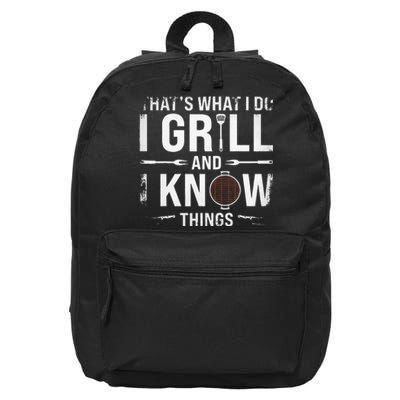 Funny Grilling BBQ Barbecue Smoking Meat Smoker Grill Lover 16 in Basic Backpack