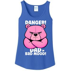 Funny Grumpy Bear Warning! Dad Is In A Bad Mood Cute Gift Ladies Essential Tank