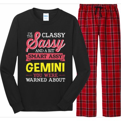 Funny GEMINI Birthday Zodiac Sign Classy Long Sleeve Pajama Set