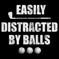 Funny Golf Ball Easily Distracted by Balls Humor Golfing City Backpack