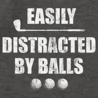 Funny Golf Ball Easily Distracted by Balls Humor Golfing Vector Backpack