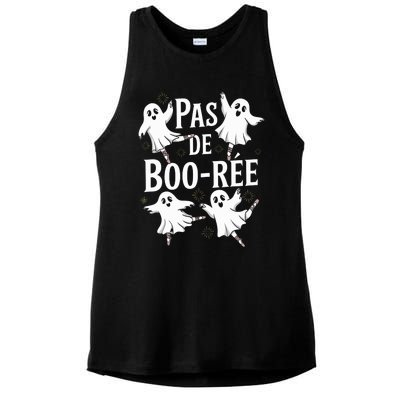 Funny Ghost Ballet Pas De Boo Halloween Dance Ladies PosiCharge Tri-Blend Wicking Tank