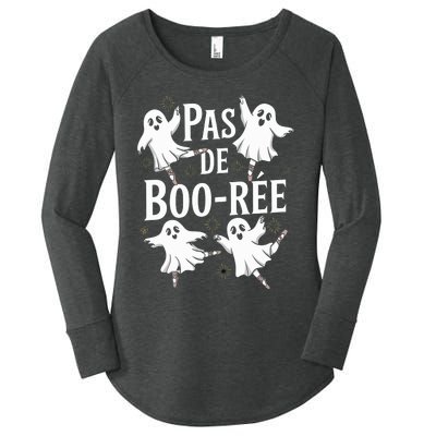 Funny Ghost Ballet Pas De Boo Halloween Dance Women's Perfect Tri Tunic Long Sleeve Shirt