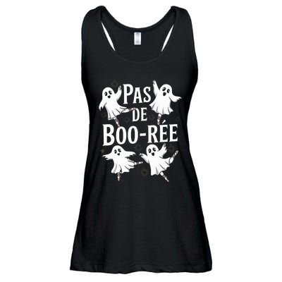 Funny Ghost Ballet Pas De Boo Halloween Dance Ladies Essential Flowy Tank