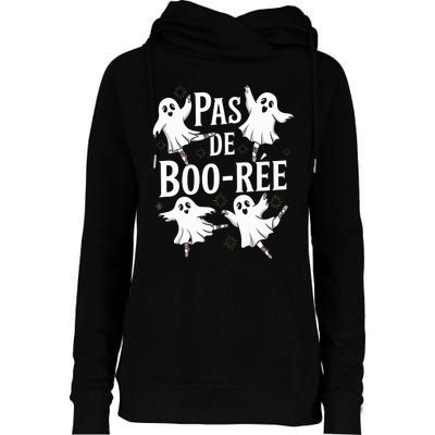 Funny Ghost Ballet Pas De Boo Halloween Dance Womens Funnel Neck Pullover Hood