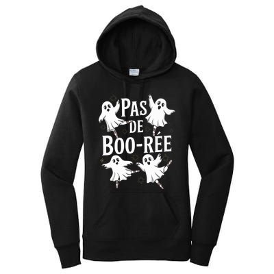 Funny Ghost Ballet Pas De Boo Halloween Dance Women's Pullover Hoodie