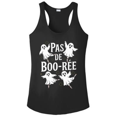 Funny Ghost Ballet Pas De Boo Halloween Dance Ladies PosiCharge Competitor Racerback Tank