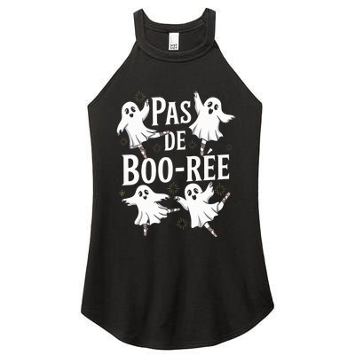 Funny Ghost Ballet Pas De Boo Halloween Dance Women's Perfect Tri Rocker Tank