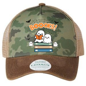 Funny Ghost Book Reading Halloween Design For Book Lovers & Teachers Legacy Tie Dye Trucker Hat