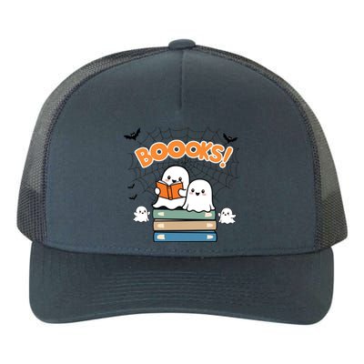 Funny Ghost Book Reading Halloween Design For Book Lovers & Teachers Yupoong Adult 5-Panel Trucker Hat