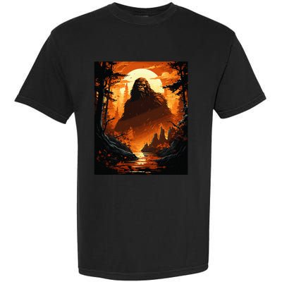 Funny Graphic Bigfoot Sasquatch Garment-Dyed Heavyweight T-Shirt