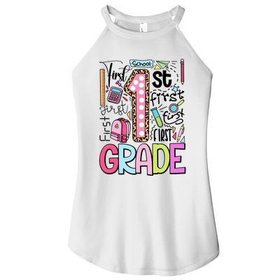 First Grade Back To School Teacher Life Women’s Perfect Tri Rocker Tank