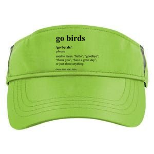 Funny Go Birds Definition Philadelphia Football Adult Drive Performance Visor