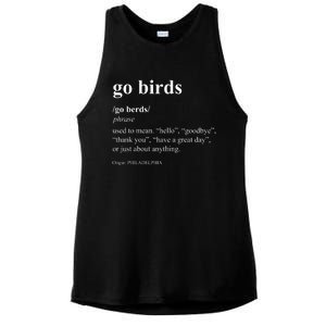 Funny Go Birds Definition Philadelphia Football Ladies PosiCharge Tri-Blend Wicking Tank