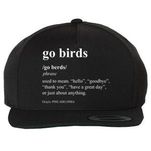 Funny Go Birds Definition Philadelphia Football Wool Snapback Cap