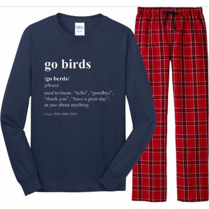 Funny Go Birds Definition Philadelphia Football Long Sleeve Pajama Set