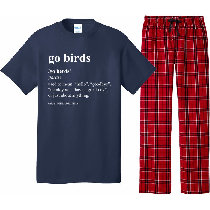 Funny Go Birds Definition Philadelphia Football Pajama Set