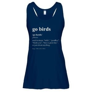 Funny Go Birds Definition Philadelphia Football Ladies Essential Flowy Tank