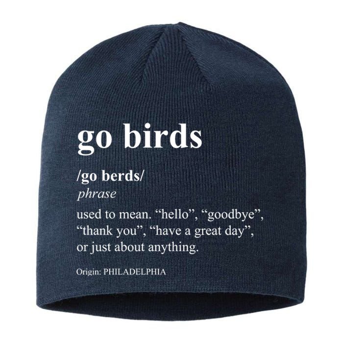 Funny Go Birds Definition Philadelphia Football Sustainable Beanie