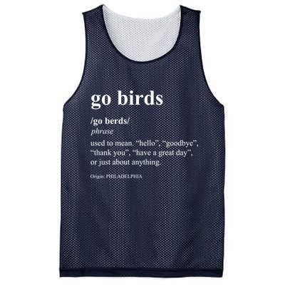 Funny Go Birds Definition Philadelphia Football Mesh Reversible Basketball Jersey Tank