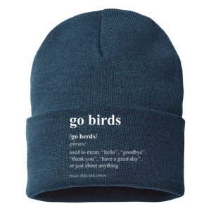 Funny Go Birds Definition Philadelphia Football Sustainable Knit Beanie