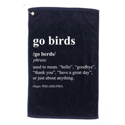Funny Go Birds Definition Philadelphia Football Golf Towel