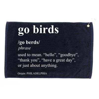 Funny Go Birds Definition Philadelphia Football Grommeted Golf Towel