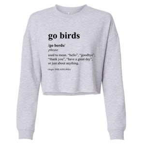 Funny Go Birds Definition Philadelphia Football Cropped Pullover Crew