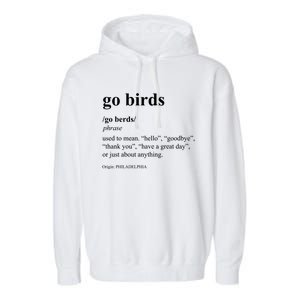 Funny Go Birds Definition Philadelphia Football Garment-Dyed Fleece Hoodie