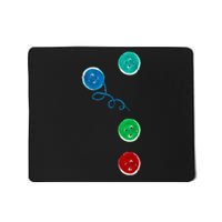 Four Groovy Buttons Blue Cat Funny Halloween Costume Mousepad