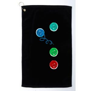 Four Groovy Buttons Blue Cat Funny Halloween Costume Platinum Collection Golf Towel