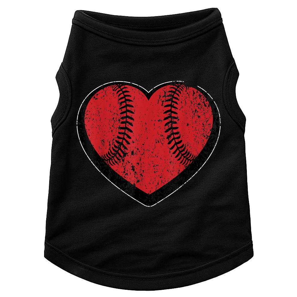 Funny Gift Baseball Heart Vintage Valentine's Day Gift For Kids Boys Doggie Tank