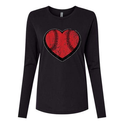 Funny Gift Baseball Heart Vintage Valentine's Day Gift For Kids Boys Womens Cotton Relaxed Long Sleeve T-Shirt